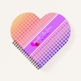 ピンクの個人的な日記あなたの名前で紫の文字 ノートブック