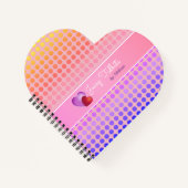 ピンクの個人的な日記（あなたの名前） ノートブック (正面)