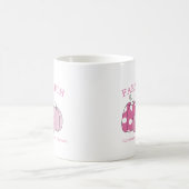 ピンクの個人農園パッチ コーヒーマグカップ (中央)