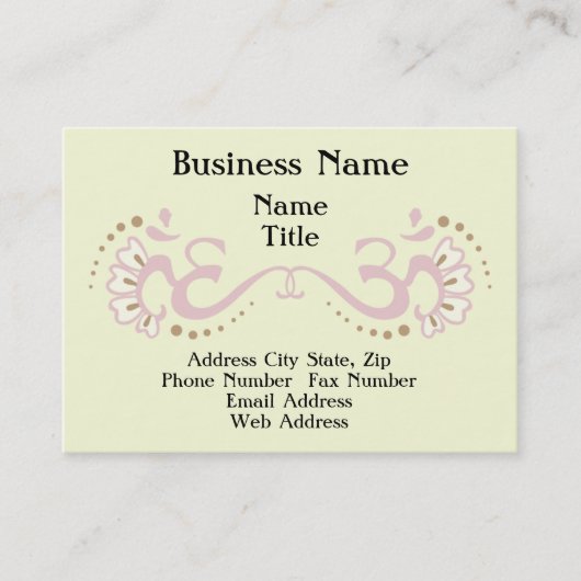 ピンクの倍Omはカードの側面図を描きます 名刺 (正面)