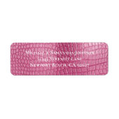 ピンクの偽オオアリクイ動物 ウェディング ブライダルシャワー ラベル (正面)