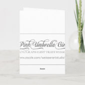 ピンクの傘の女の子そう非常に残念なカード カード (裏面)