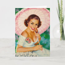 ピンクの傘の女性、誕生日