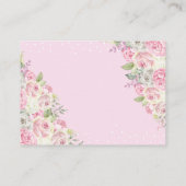 ピンクの傘テディベアベビー囲い エンクロージャーカード (裏面)