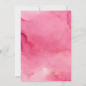 ピンクの傘4月のシャワーが5月の花をもたらす 招待状 (裏面)