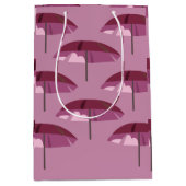 ピンクの傘 ミディアムペーパーバッグ (正面)