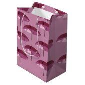 ピンクの傘 ミディアムペーパーバッグ (裏面アングル)