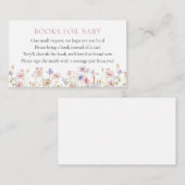 ピンクの優美な花の本ベビーエンクロージャカード エンクロージャーカード (正面/裏面)