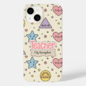  ピンクの先生の数学の形のパターン  Case-Mate iPhoneケース (裏面)