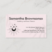 ピンクの光が天をテーマにした月星 名刺 (裏面)