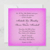 ピンクの光のウェディング招待状 招待状 (正面)