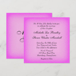 ピンクの光のウェディング招待状 招待状