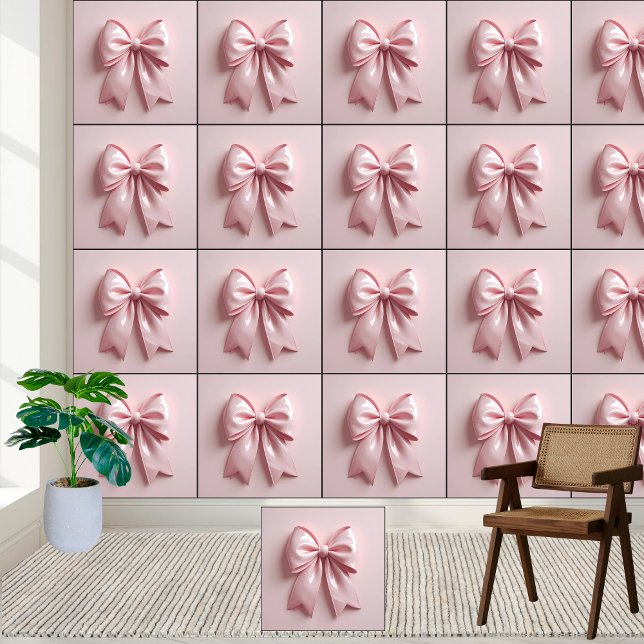 ピンクの光沢のあるリボンの弓の美的 – 皮とスティック 壁紙 (クリエイターアップロード済み)