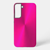 ピンクの光沢フェイク金属サムスン銀河系ケース SAMSUNG GALAXYケース (裏面)