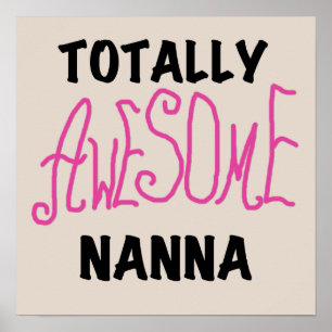 ピンクの全く素晴らしいNannaのTシャツおよびギフト ポスター