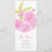 ピンクの八重花結婚のメニュー メニュー (正面)