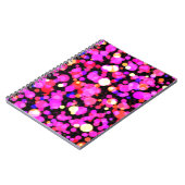 ピンクの円のドットパターン ノートブック (左側)