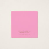 ピンクの円スタッドイヤリングディスプレイカードスクエア (裏面)