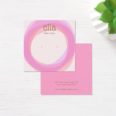 ピンクの円スタッドイヤリングディスプレイカードスクエア (デスク)