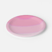 ピンクの円形の渦巻グラデーションき ペーパープレート (アングル)
