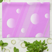 ピンクの円形抽象デザインキッチンタオル キッチンタオル (折り畳み)