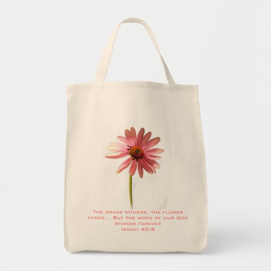 ピンクの円錐花が草を枯れたが トートバッグ (正面)