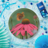 ピンクの円錐花の蝶 ペーパープレート (パーティー)