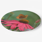 ピンクの円錐花の蝶 ペーパープレート (アングル)