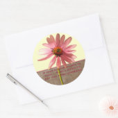 ピンクの円錐花 – もしその花はフェードし始める ラウンドシール (封筒)