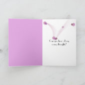 ピンクの円錐花 カード (内部)