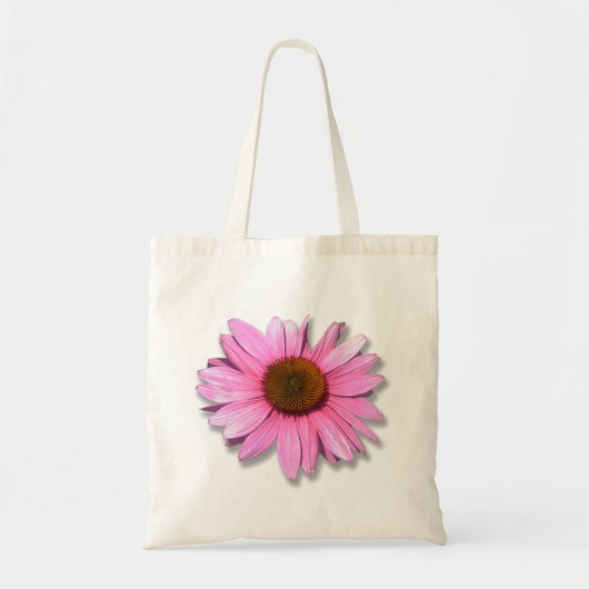 ピンクの円錐花 |白の背景色またはDIY色 トートバッグ (正面)