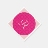 ピンクの円 スタンダードカクテルナプキン (角)