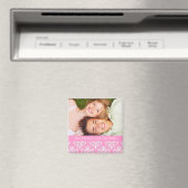 ピンクの写真の日付の結婚磁石を保存 マグネット (インサイチュ (食洗機))