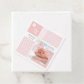 ピンクの写真の誕生の発表ジンガムの足跡 フェイバータグ (インサイチュ)