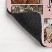 ピンクの写真コラージュパーソナライズされたモノグラムギフト マウスパッド (コーナー)