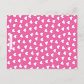ピンクの写真ハートバレンタインデーのカード ポストカード (裏面)