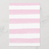 ピンクの写真名日付誕生 案内状 (裏面)