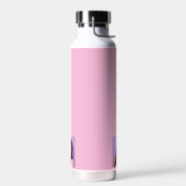 ピンクの写真名（白） ウォーターボトル (左面)