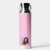 ピンクの写真名（白） ウォーターボトル (正面)
