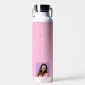 ピンクの写真名（白） ウォーターボトル (正面)