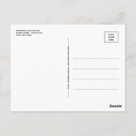 ピンクの写真郵便切手の女性の権利選挙 ポストカード (裏面)