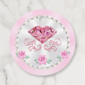 ピンクの写真,ありがとうラベル誕生日の好意 フェイバータグ (裏面)