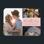 ピンクの写真Thank You Collage Forever & Always マグネット<br><div class="desc">ピンクと金ゴールドの台本「永遠で常に」デザイン結婚の写真の感謝してい3枚を写したマグネお気に入りのットを使結婚用したもの。あなたの家族や友人に、これらの美しいキープサケの一結婚つと一緒にあなたのお祝いの一部であることのあなたの感謝を示しなさい。</div>