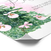 ピンクの冬おむつラッフルポスター ポスター (角)