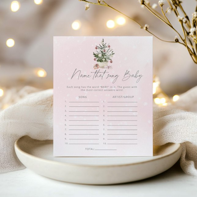 ピンクの冬その歌の赤ちゃんシャワーゲームの名前 (クリエイターアップロード済み)