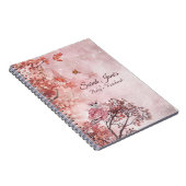 ピンクの冬のウッドランドモダンベビー ノートブック (右側)