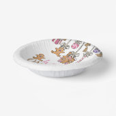 ピンクの冬のオネダーランドクリスマス ペーパーボウル (傾斜あり)