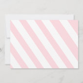 ピンクの冬のクリスマスツリー誕生日パーティーの写真 招待状 (裏面)