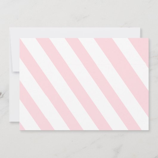 ピンクの冬のクリスマスツリー誕生日パーティーの写真 招待状 (裏面)