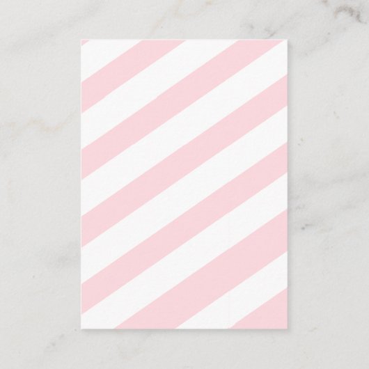 ピンクの冬のクリスマスベビーシャワーブックベビー エンクロージャーカード (裏面)